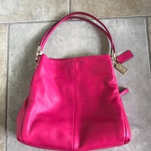 Coach Dalton Satchel Purse in Fuchsia Pink